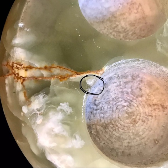 Set 2 Green Onyx Calcite Triple Tea Light Candle Holders Round 6” Stone Pakistan - Picture 8 of 16